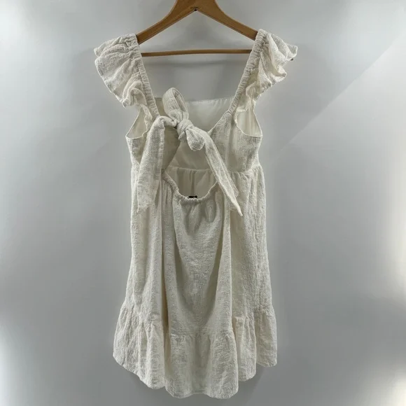 Arizona Jean Co. White Ruffle Mini Dress Size Medium - Picture 6 of 8